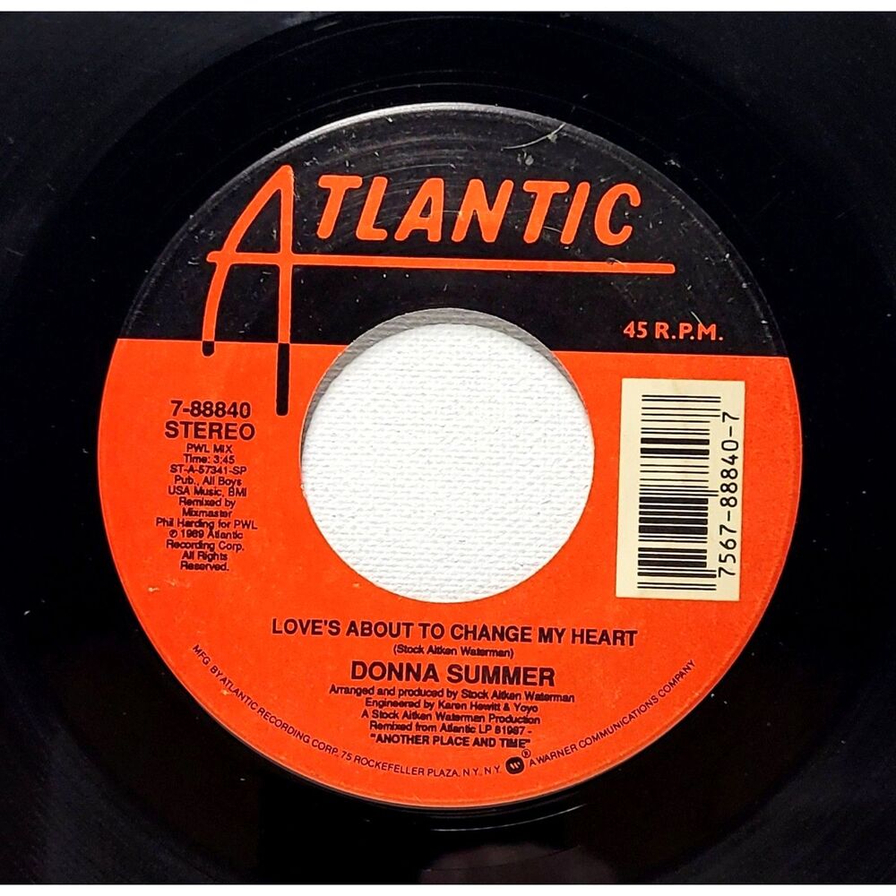 Donna Summer "Love's About To Change My Heart / Clivillés & Cole Mix 45RPM Disco